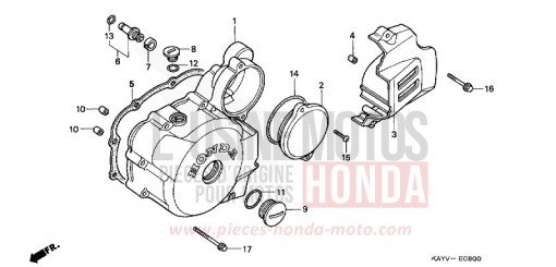 PANNEAU CARTER-MOTEUR G. NX125V de 1997